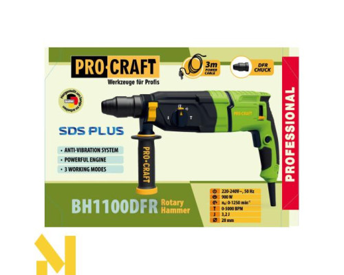 Перфоратор Procraft BH1100DFR