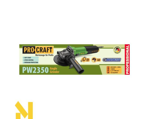 Болгарка (кутова шліфмашина) Procraft PW2350
