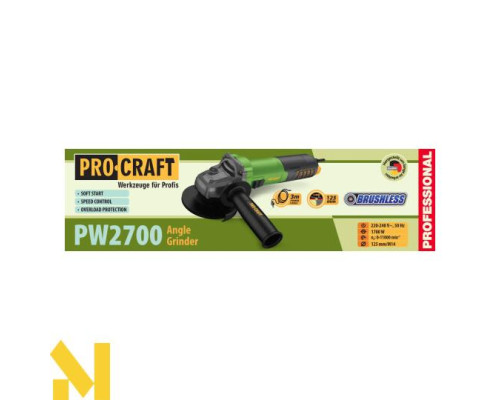 Болгарка (кутова шліфмашина) Procraft PW2700