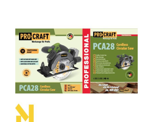 Пила дискова акумуляторна Procraft PCA28 (без АКБ та ЗП)