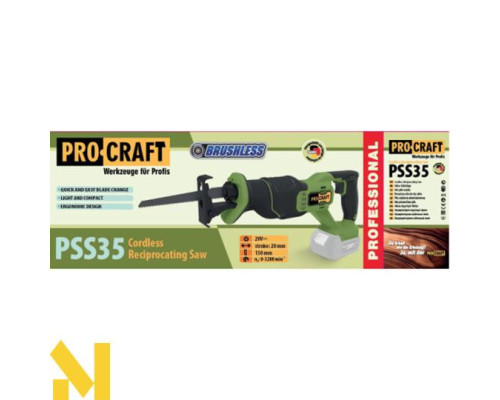 Пила шабельна акумуляторна Procraft PSS35 (без АКБ та ЗП)