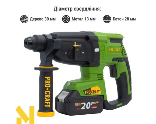Перфоратор акумуляторний Procraft PHA40 (без АКБ та ЗП)