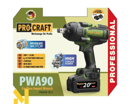 Гайковерт акумуляторний Procraft PWA90