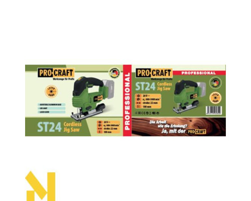 Лобзик акумуляторний Procraft ST24 (без АКБ та ЗП)