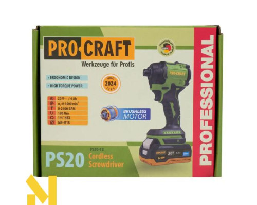 Гвинтоверт акумуляторний Procraft PS20
