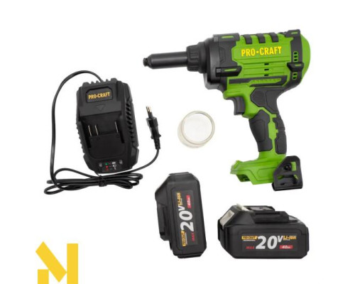 Заклепувальний пістолет акумуляторний Procraft PRG20