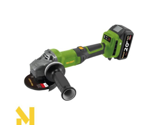 Болгарка (кутова шліфмашина) акумуляторна Procraft PGA20