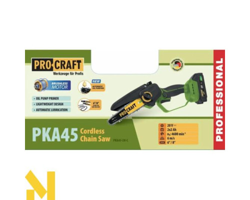 Міні-пила акумуляторна Procraft PKA45 (2 АКБ + ЗП + кейс)