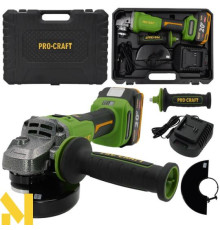 Болгарка (кутова шліфмашина) акумуляторна Procraft PWA220