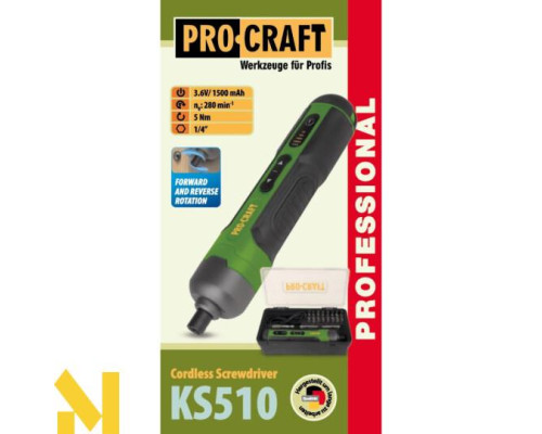 Викрутка акумуляторна Procraft KS510