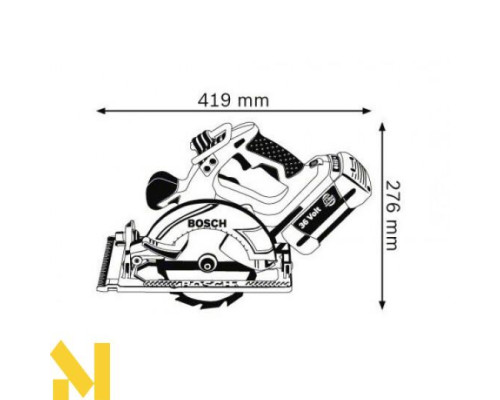 Пила дискова акумуляторна Bosch GKS 36 V-LI