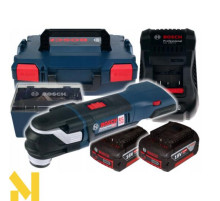 Багатофункціональний інструмент (реноватор) акумуляторний Bosch GOP 18V-28 + 2x5,0 А.г + ЗП L-BOXX