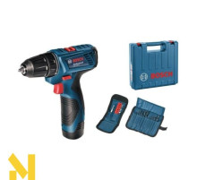 Акумуляторний шуруповерт Bosch GSR 120-Li + набір сверл
