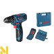 Акумуляторний шуруповерт Bosch GSR 120-Li + набір сверл