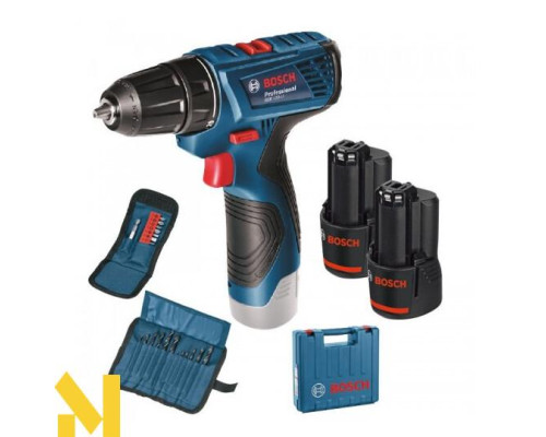 Шуруповерт Bosch GSR 120-Li + набір оснастки