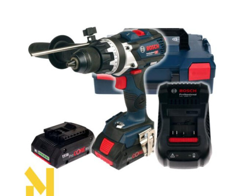 Акумуляторний дриль-шуруповерт Bosch GSR 18V-85 C + 2x4,0 А.ч + ЗП + L-BOXX