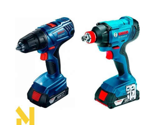 Акумуляторний дриль-шуруповерт Bosch GSR 180 Li + GDX 180 Li + 2 акб 1,5 Ah + ЗУ AL1820CV + чемодан