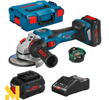 Болгарка (кутова шліфмашина) акумуляторна BOSCH GWS 18V-15 SC Professional + L-BOXX 136, 2 АКБ + ЗП
