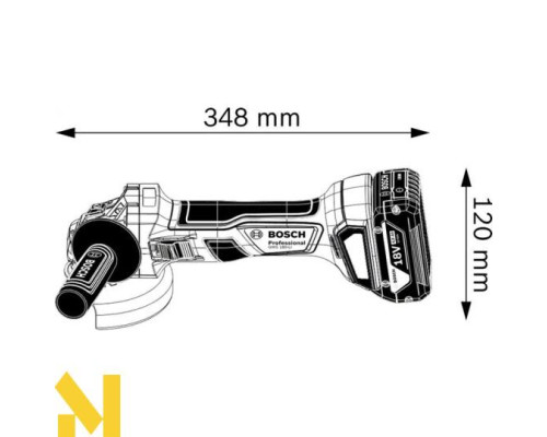 Болгарка (кутова шліфмашина) акумуляторна Bosch GWS 180-LI Professional
