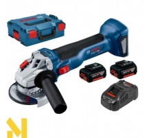 Болгарка (кутова шліфмашина) акумуляторна BOSCH GWS 18V-10 Professional + L-BOXX 136, 2 АКБ + ЗП