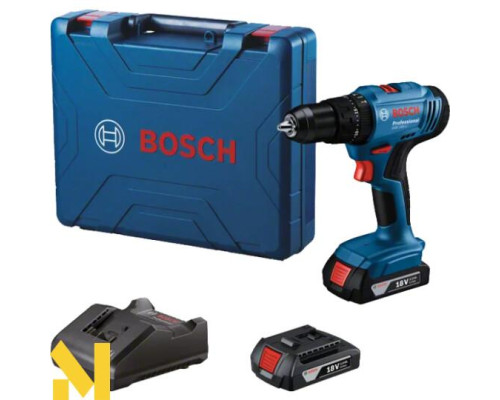Дриль-шурупокрут ударний акумуляторний Bosch GSB 183-LI Professional (2 АКБ GBA 18V 2.0Ah, ЗП GAL 18V-20)
