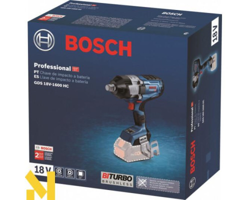 Гайковерт акумуляторний Bosch GDS 18V-1600 HC Professional (без АКБ та ЗП)