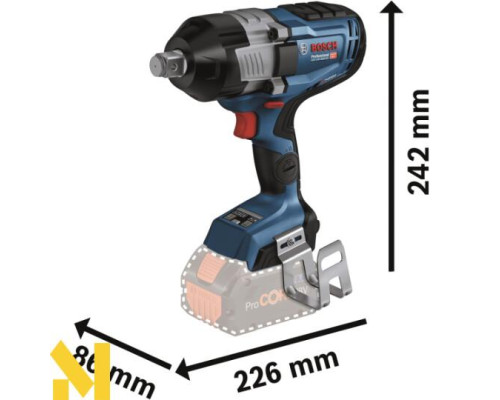 Гайковерт акумуляторний Bosch GDS 18V-1600 HC Professional (без АКБ та ЗП)