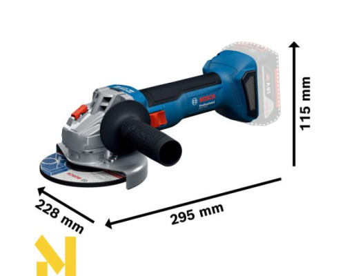 Болгарка (кутова шліфмашина) акумуляторна Bosch Professional GWS 18V-8 (2 АКБ та ЗП)