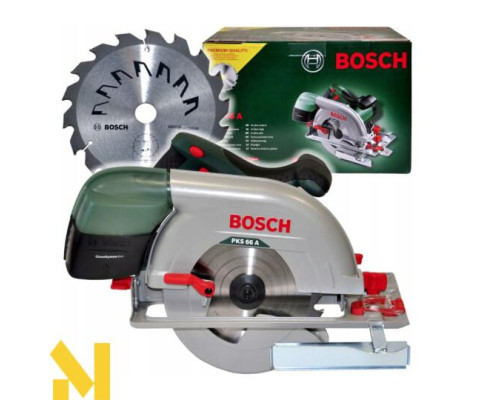 Пила дискова Bosch PKS 66 A + 2 пиляльних полотна