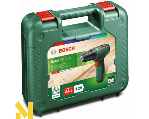 Дриль-шурупокрут акумуляторний Bosch EasyDrill 1200 (2 АКБ + набір свердел)