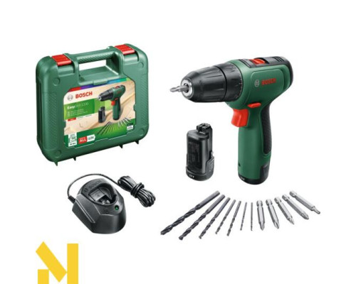 Дриль-шурупокрут акумуляторний Bosch EasyDrill 1200 (2 АКБ + набір свердел)