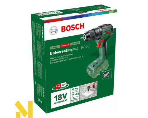 Дриль-шуруповерт акумуляторний BOSCH Universal Drill 18V-60 (без АКБ та ЗП)
