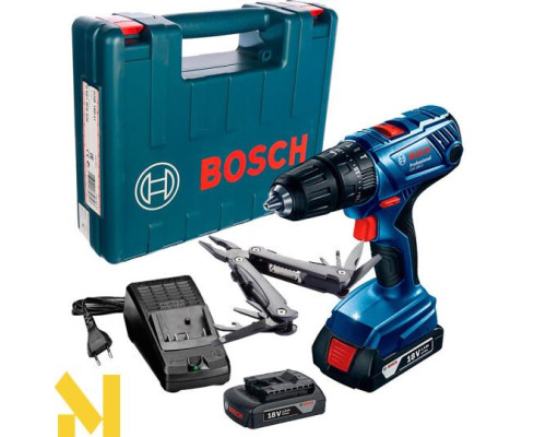 Акумуляторна дриль-шуруповерт Bosch GSB 180-LI + Swiss Peak Multitool