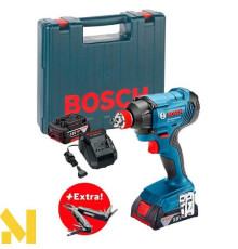 Гайковерт акумуляторний Bosch GDX 180-LI + 2 акб GBA18V 3 Аг + ЗП AL1820CV+Swiss Peak Multitool