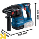 Набір інструментів акумуляторних Bosch Professional: GSR 18V-45 + GBH 18V-22 + GWS 18V-8