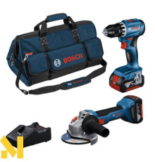 Набір інструментів акумуляторних Bosch Professional: GSR 18V-45 + GWS 18V-8