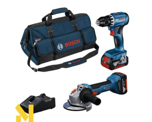 Набір інструментів акумуляторних Bosch Professional: GSR 18V-45 + GWS 18V-8