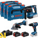 Набір інструментів акумуляторних Bosch Professional: GSR 18V-65 + GBH 18V-22 + GWS 18V-8