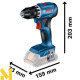 Набір інструментів акумуляторних Bosch Professional: GSR 18V-45 + GBH 18V-22 + Набір біт і бурів