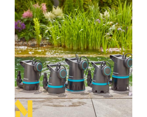 Насос дренажний Gardena 20000 Basic 2-в-1 для чистої/брудної води (09018-47)