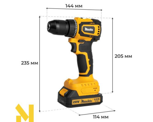 Шуруповерт акумуляторний безщітковий Mаchtz MCD-20N-LiB