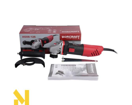 Болгарка (кутова шліфмашина) Worcraft AG08-125