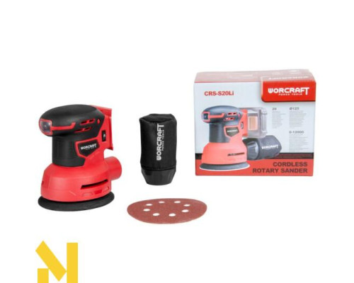 Шліфмашина ексцентрикова акумуляторна Worcraft CRS-S20Li (без АКБ и ЗП)