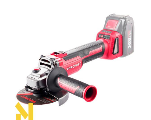 Болгарка (кутова шліфмашина) акумуляторна Worcraft CAG-S20LIBH-125 (без АКБ та ЗП)