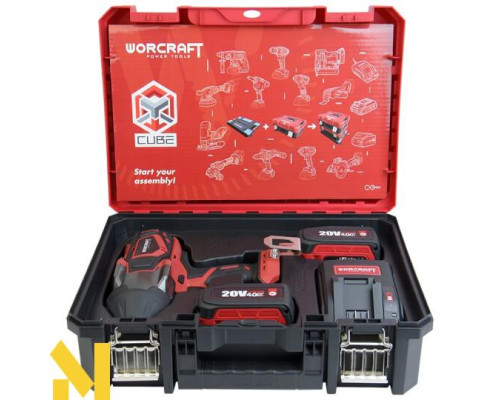 Гайковерт акумуляторний Worcraft XCUBE007