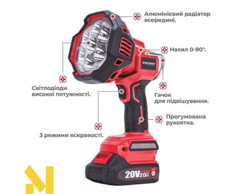 Ліхтар акумуляторний WORCRAFT CLED-S20Li-30WB (без АКБ та ЗП)