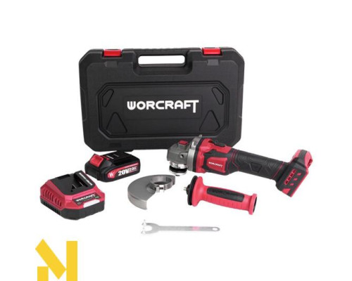 Болгарка (кутова шліфмашина) акумуляторна WORCRAFT CAG‑S20LiBEM‑125