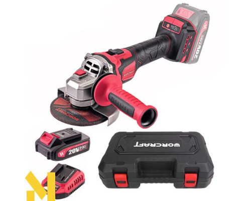 Болгарка (кутова шліфмашина) акумуляторна WORCRAFT CAG‑S20LiBEM‑125