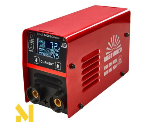 Комплект Зварювальний інвертор Vitals MMA-1400 LCD mini + Маска Vitals 1500 (1+1)