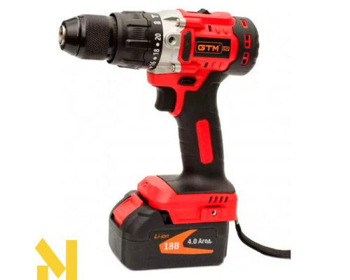 Набір інструментів акумуляторних GTM DSI18/80BL + AGC18/125BL + RHC18/22BL